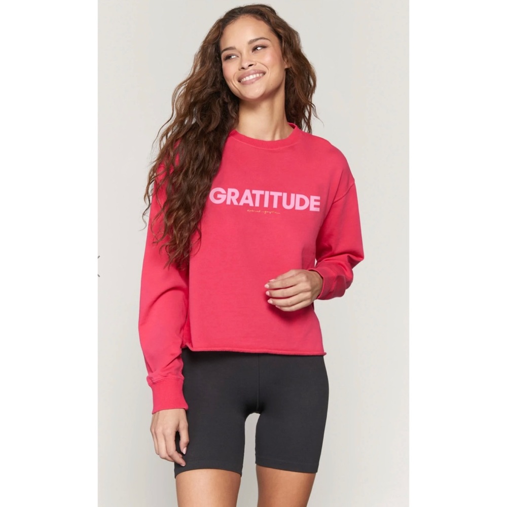 Spiritual Gangster Gratitude Mazzy Sweatshirt Pink size Large